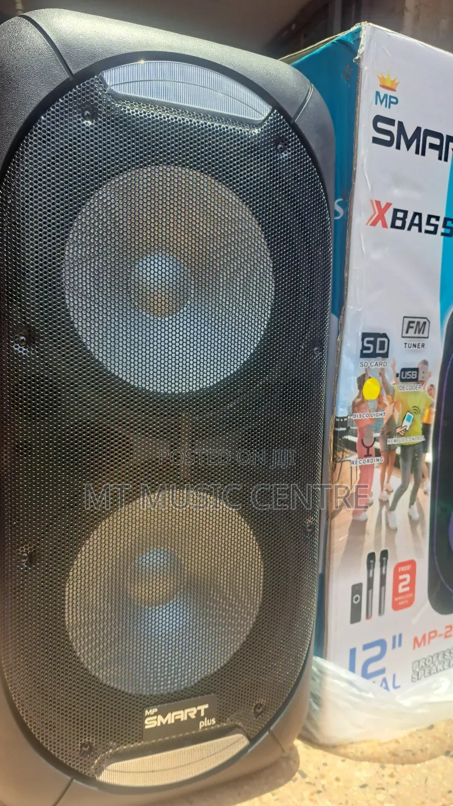 Smart Plus X Bass Rechargeable Amplified Speaker Two Microphones