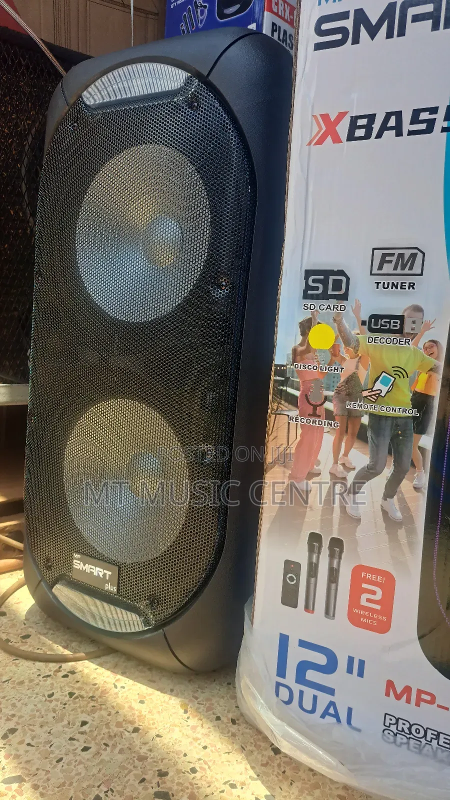 Smart Plus X Bass Rechargeable Amplified Speaker Two Microphones