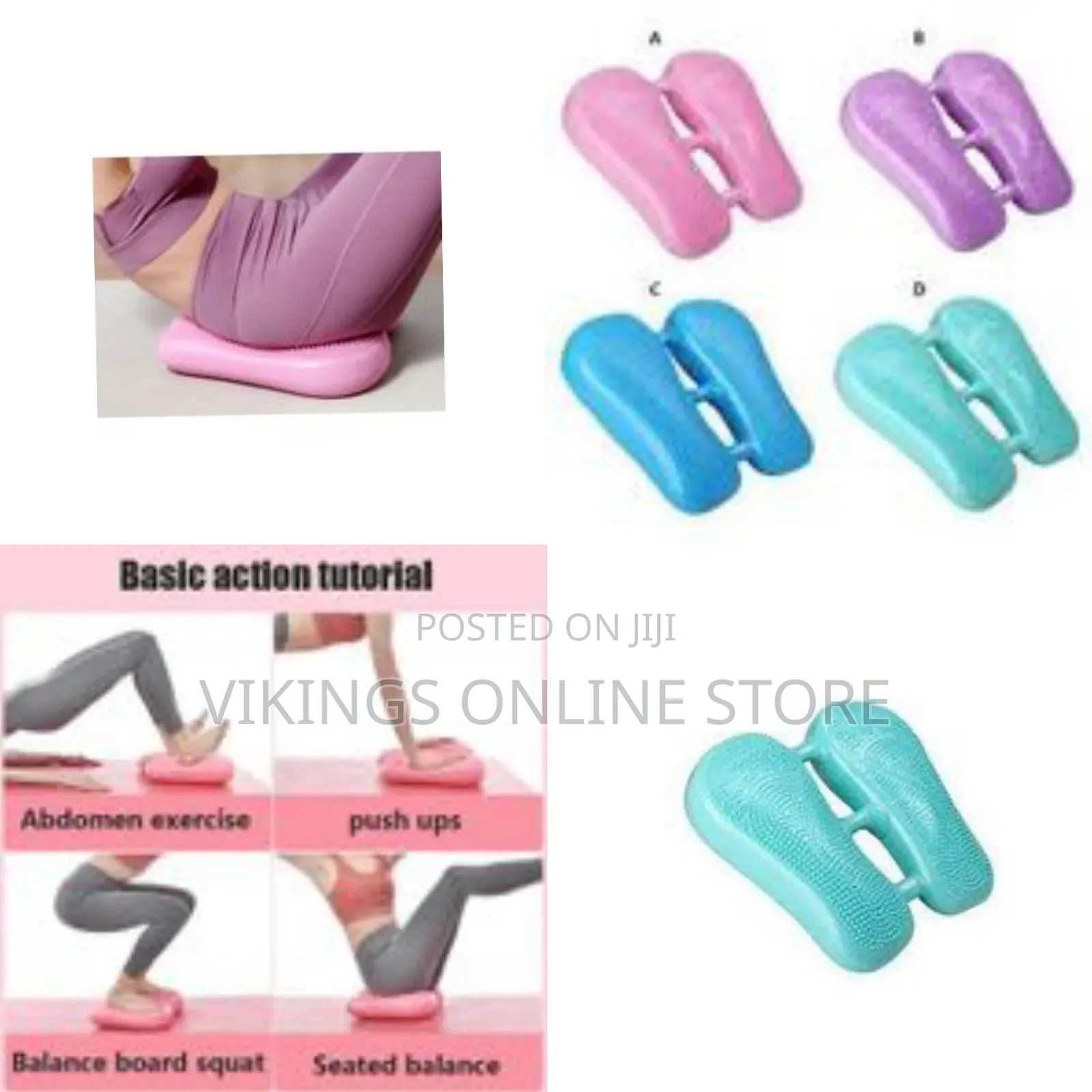 3 in 1 Portable Double Sided Indoor Inflatable Balance Stepper Wobble
