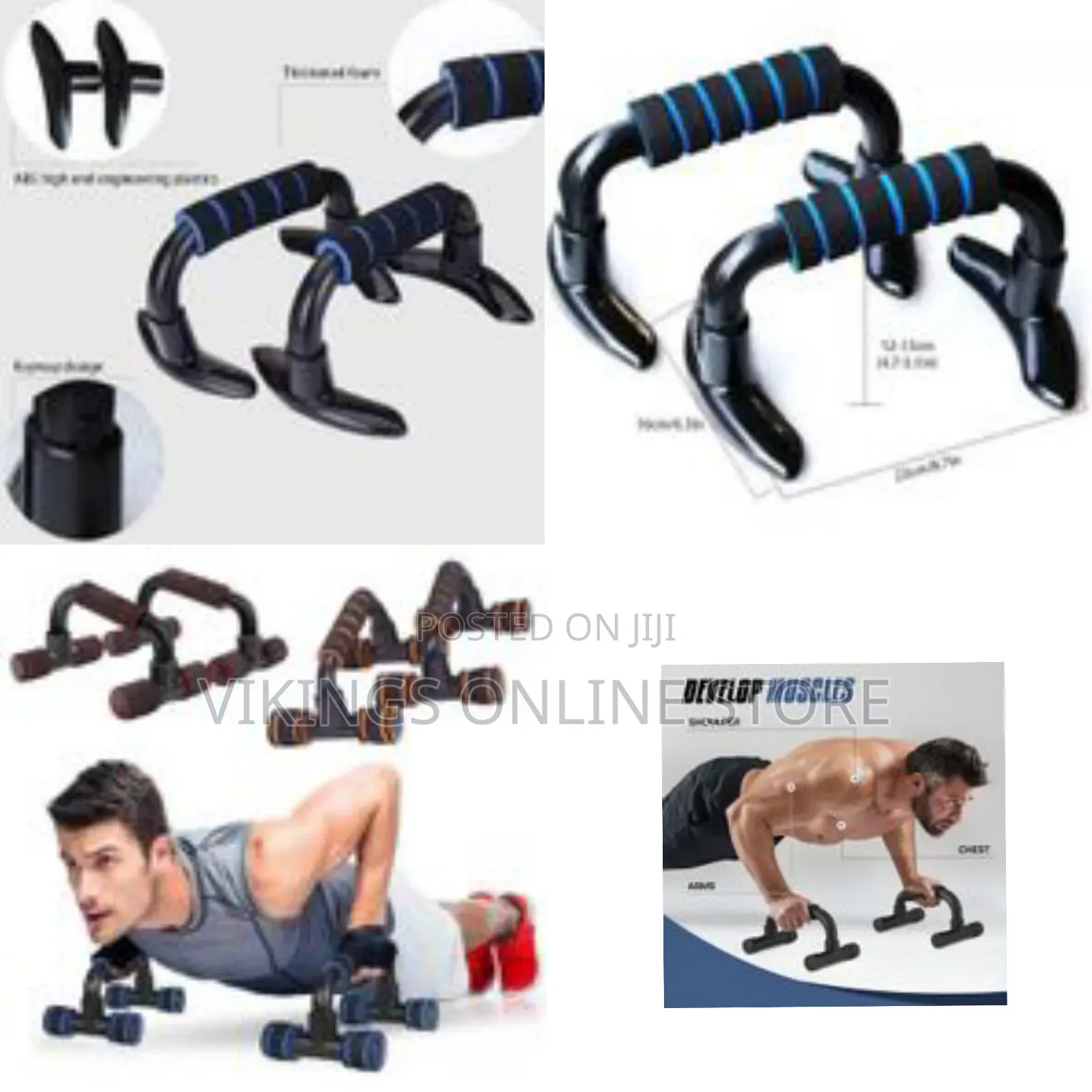 1 Pair Fitness Pressure Supports Push Up Bar Stands Press Up