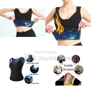 Size: 46 Women Sauna Vest Shirt Sweat Suit Shapewear Tank Top Workout