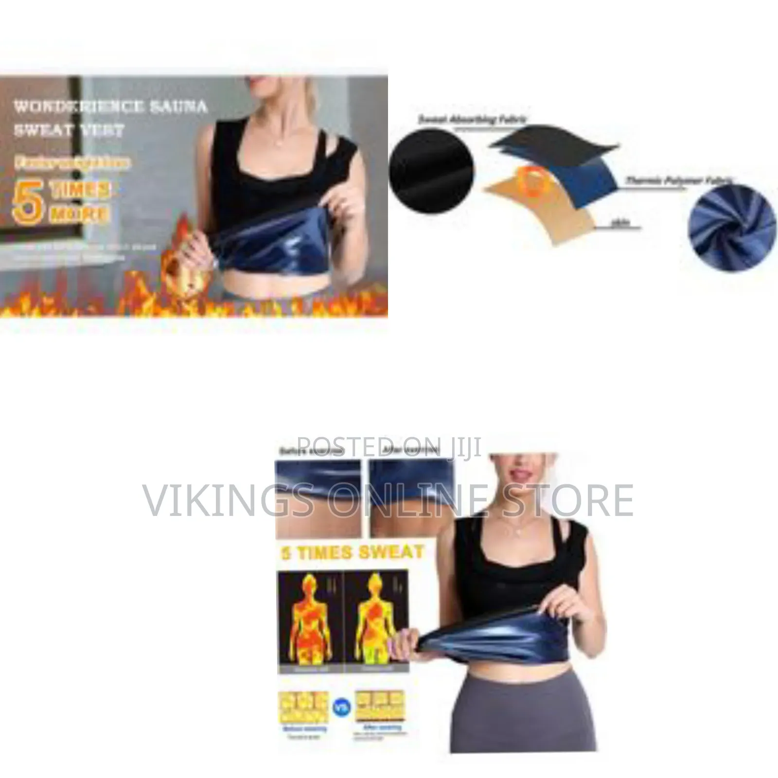 Size: 46 Women Sauna Vest Shirt Sweat Suit Shapewear Tank Top Workout