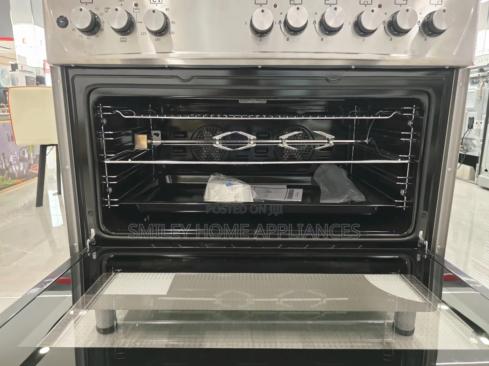 Blueflame 90cm by 60cm Electric Cooker Oven (4+2) Auto Ignited Burners