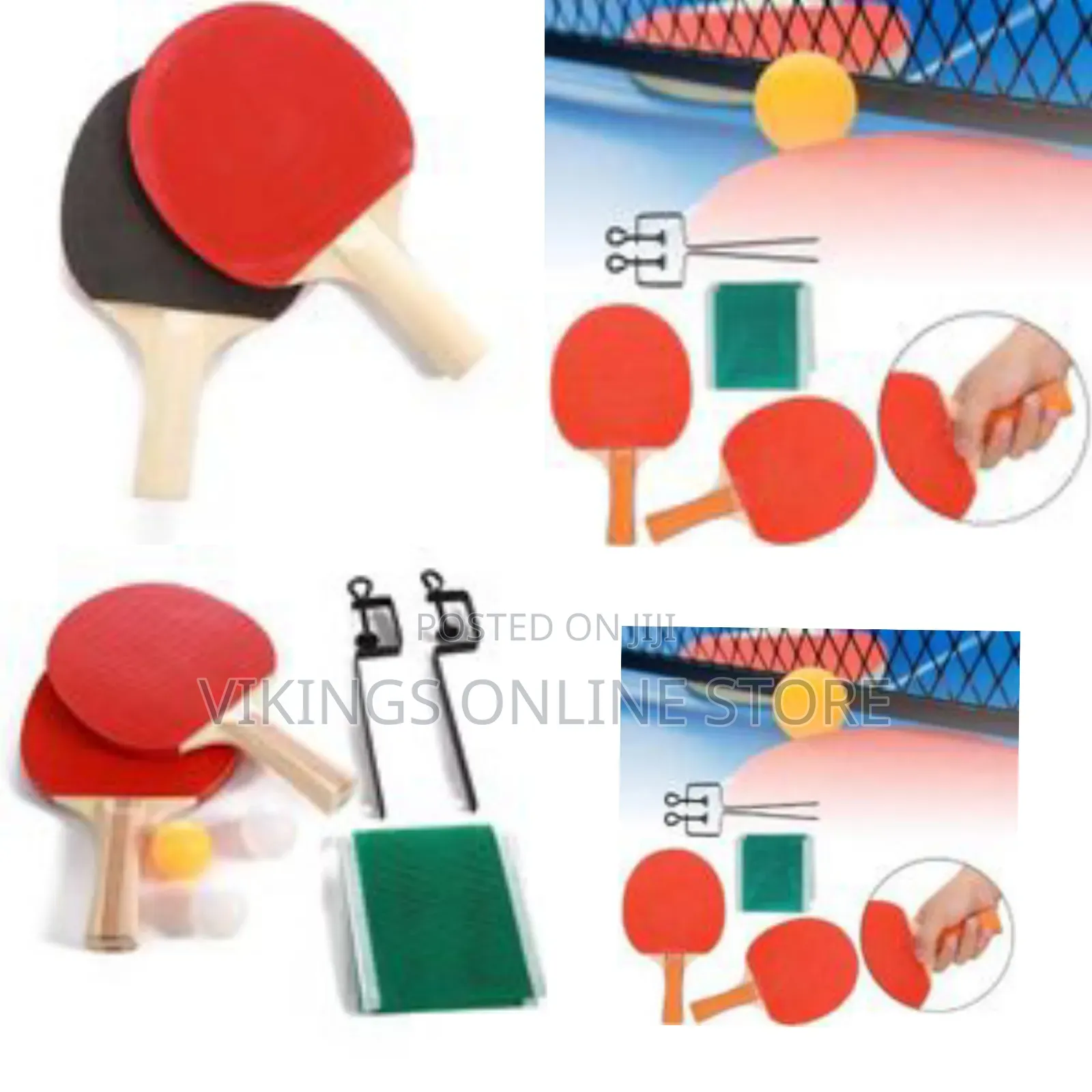 Wooden Table Tennis Set With 2 Table Tennis Racquets Bat Net, Clamps