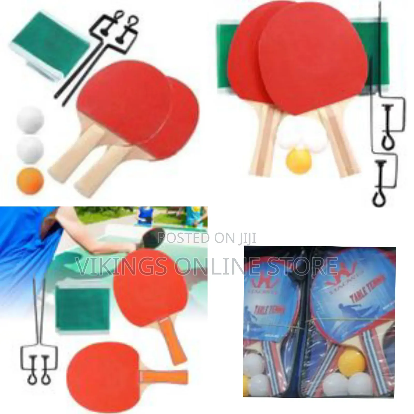 Wooden Table Tennis Set With 2 Table Tennis Racquets Bat Net, Clamps