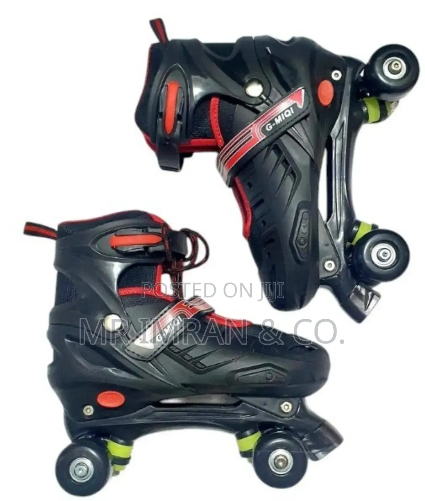 Adjustable Quad Roller Skates For Kids In Red And Black