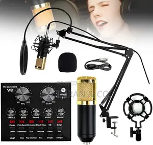 V8 Professional Bm-800 Condenser Microphone Sound Card