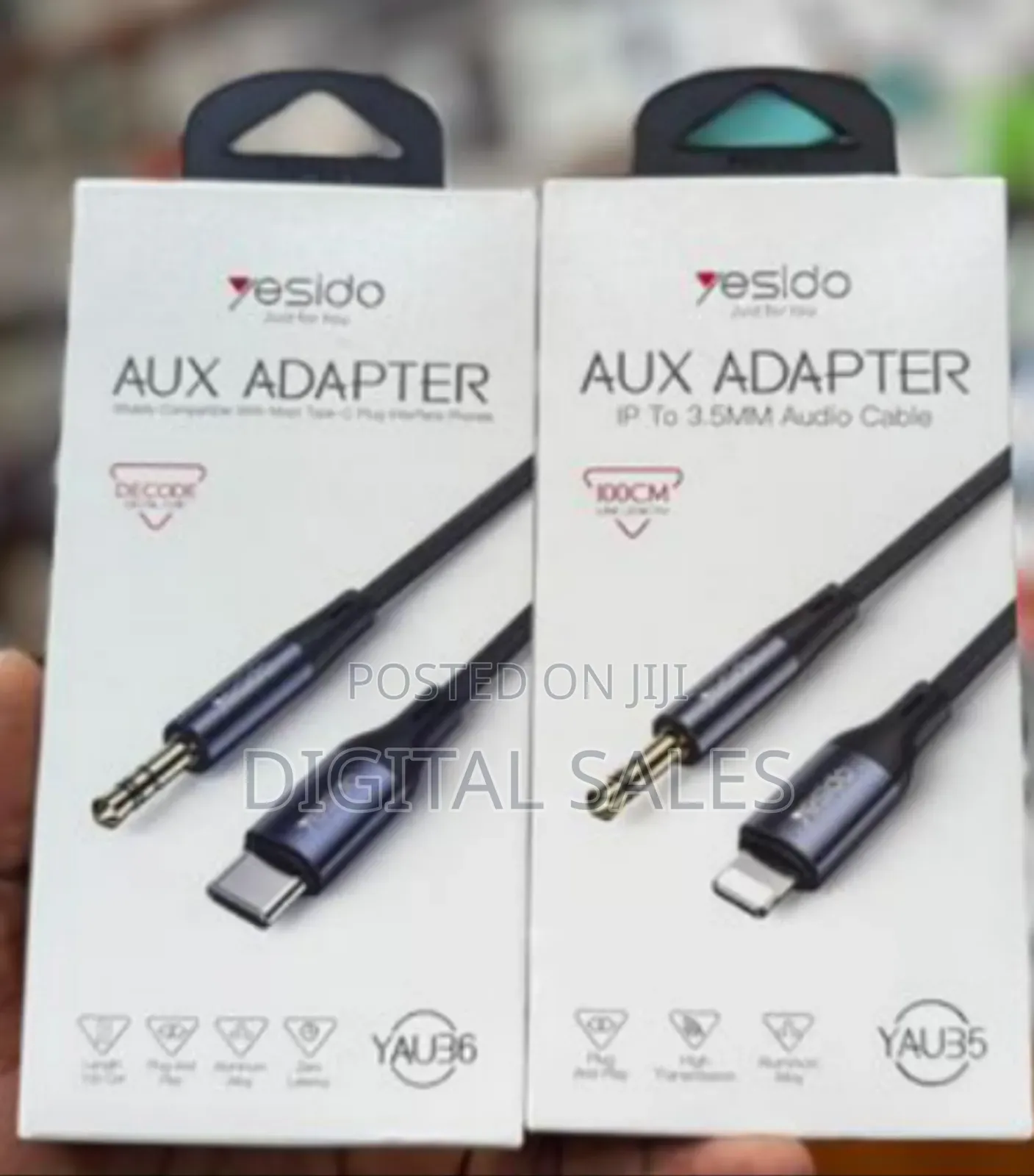 Yesido Audio Adapter Yau35 ( iPhone to 3.5mm) Audio Cable