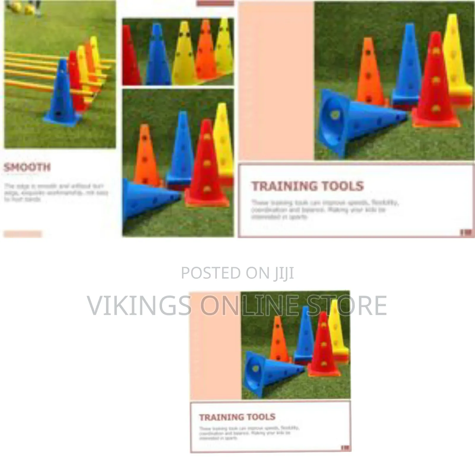 30cm Flexible Soccer Cones Logo Style Safety Speed Agility Sports