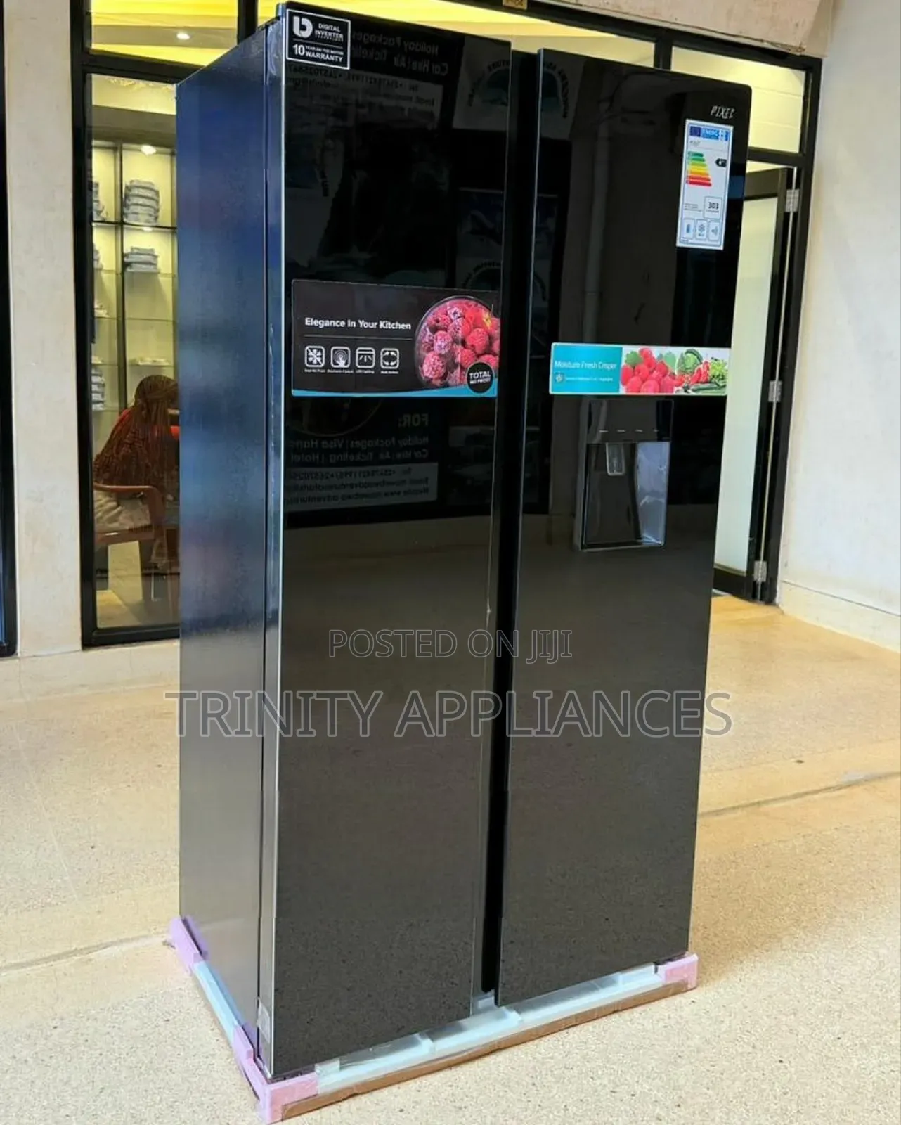 Pixel 750 Litres Side by Side Frost Free Refrigerator-Black