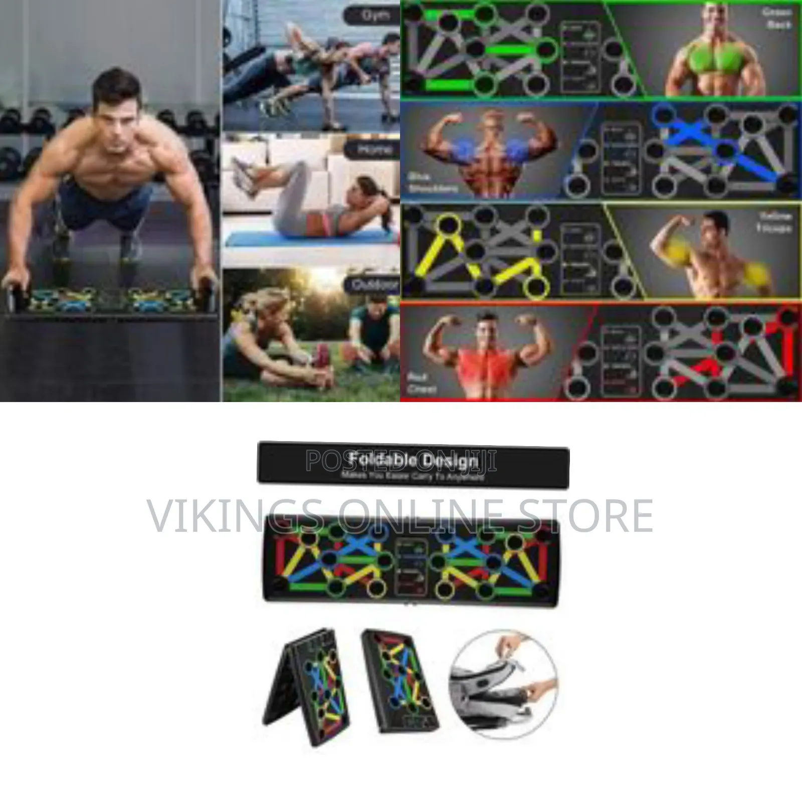 Body Building Push Up Rack Board Fitness Equipment With Color-Coded