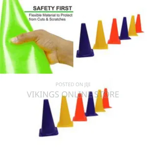 38cm Plastic Traffic Space Cone Marker Set- 6 Field Marking Equipment