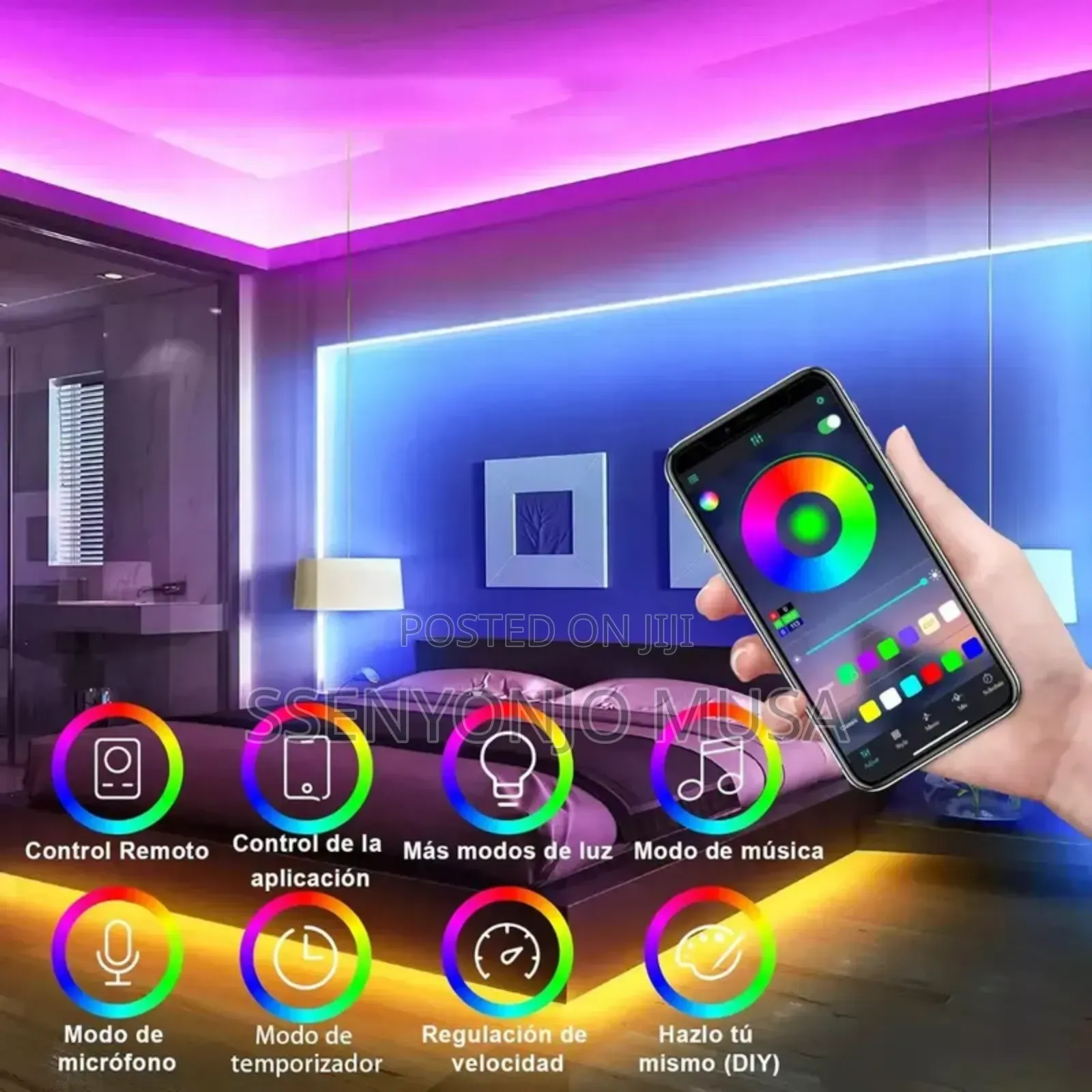 Neon RGB Led Strip Light 5m – Usb Waterproof Ip67, Bt App Remote