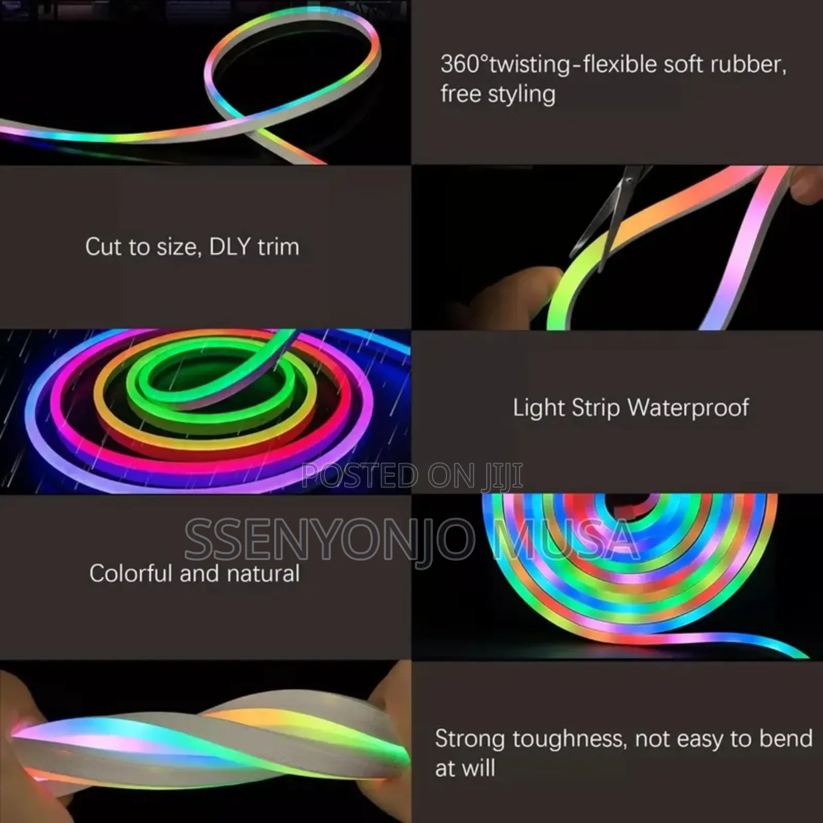 Neon RGB Led Strip Light 5m – Usb Waterproof Ip67, Bt App Remote