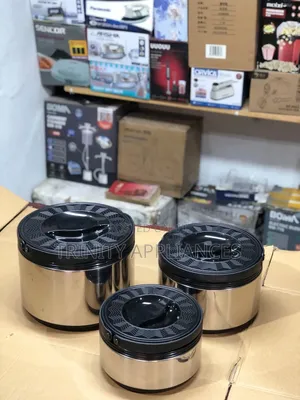 3 Piece Lunch Boxes 2.5l/5l/8l-Black