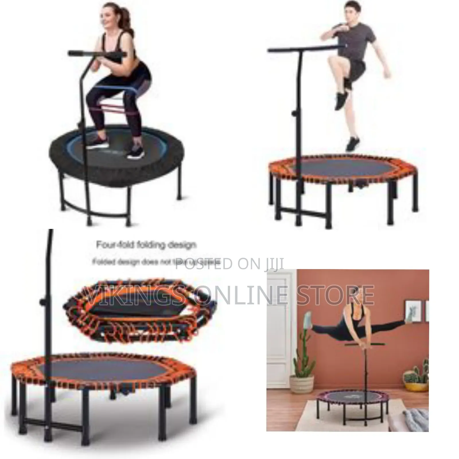 Foldable Portable Adult Kids Fitness Trumpet Rebounder 45" Jumping