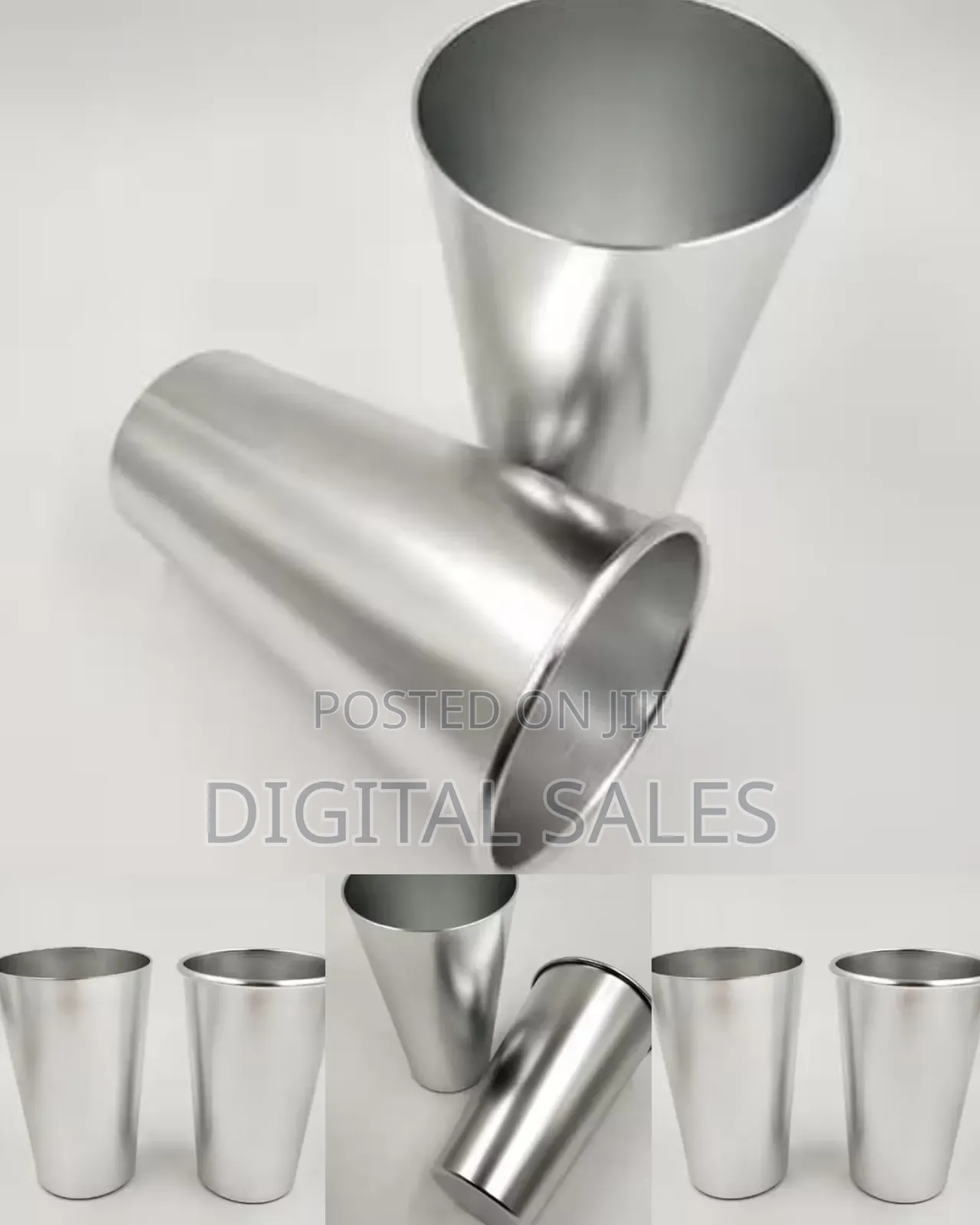 12 Pack 400mls Stainless Steel Pint Cups Water Glass
