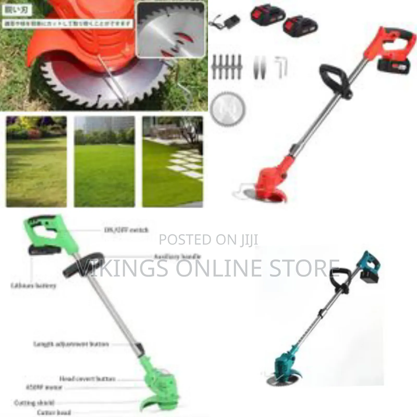 3-in-1 Electric Lawn Mower Cordless 600w 3.0ah Battery 24v Lithium-Ion