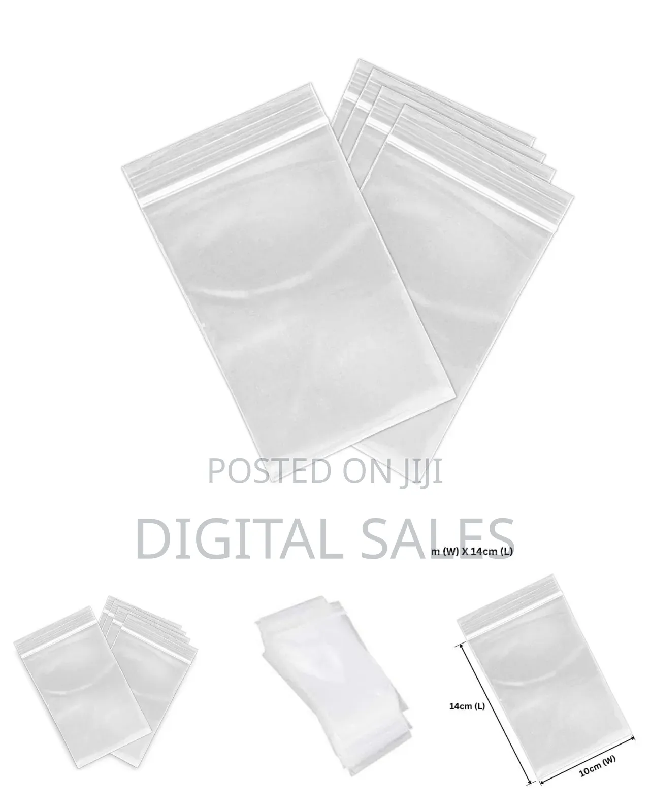 14cm by 10cm Clear Zip Lock Bags