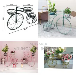 Antique Wrought Iron Bicycle Tricycle Planter Flower Pot Stand