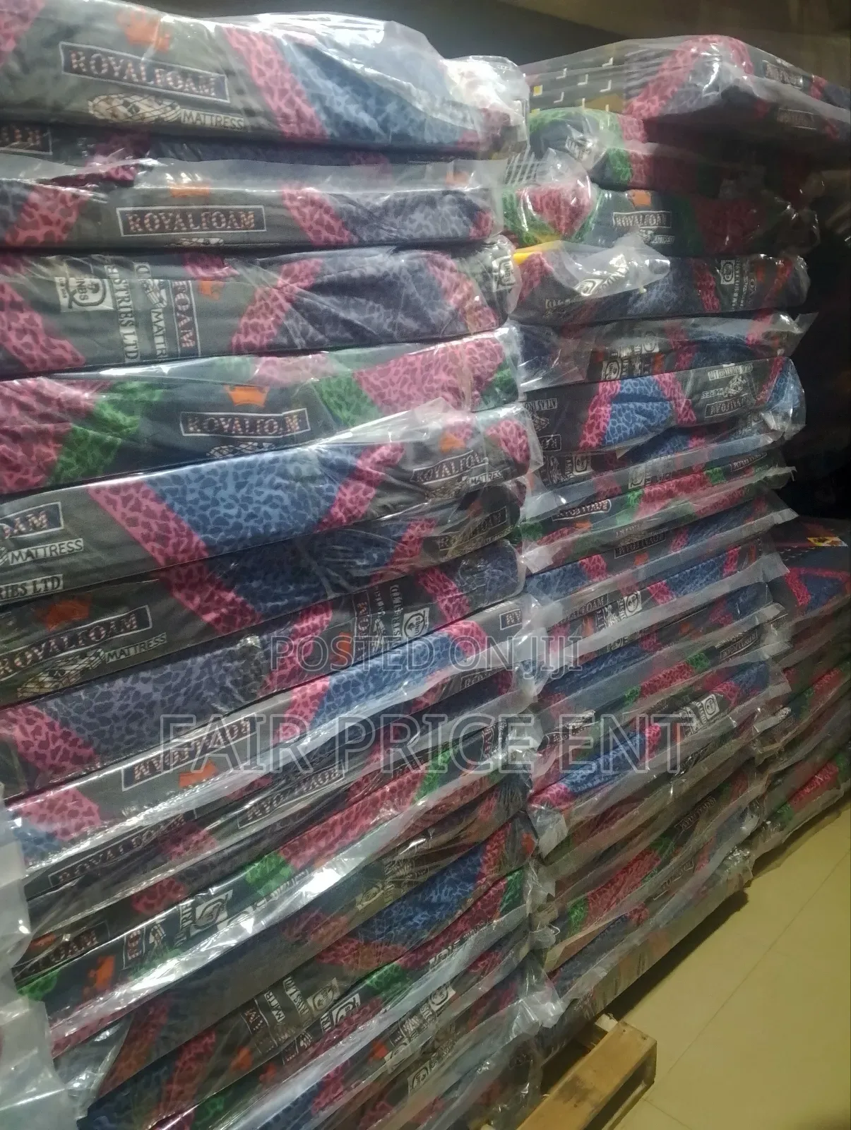 Royal Foam Mattress.3*6*6inches. Open Cover.( Blue)