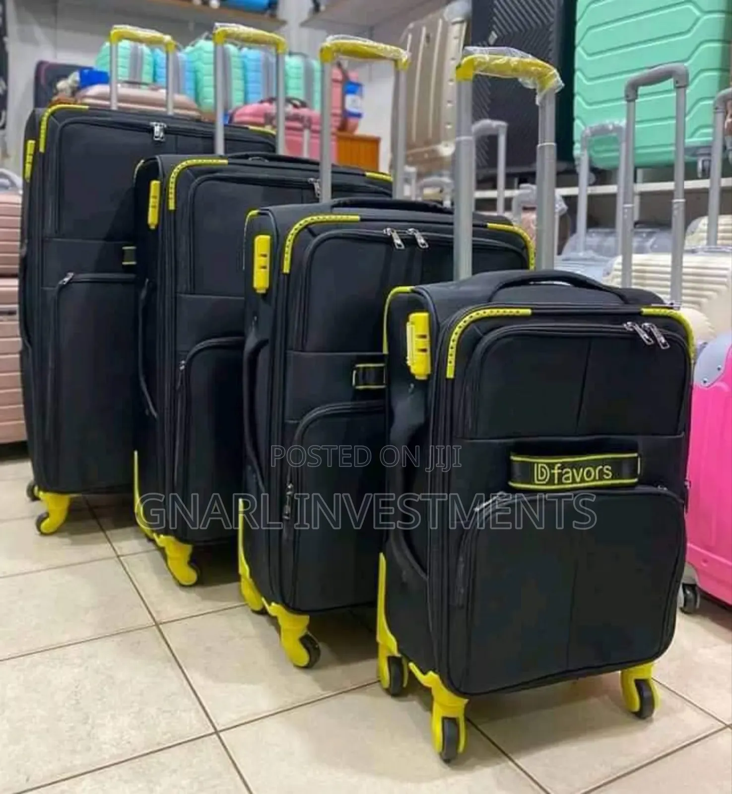 3pc 4pc Set Fabric Luggage Travel Suitcases
