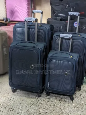 4pc Set Fabric Luggage Travel Suitcases