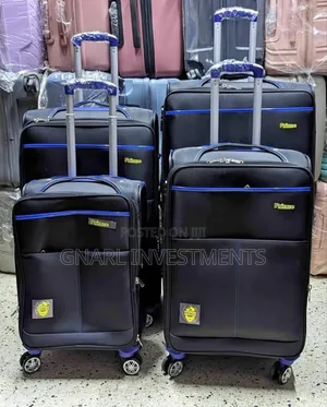 4pc Set Fabric Luggage Travel Suitcases