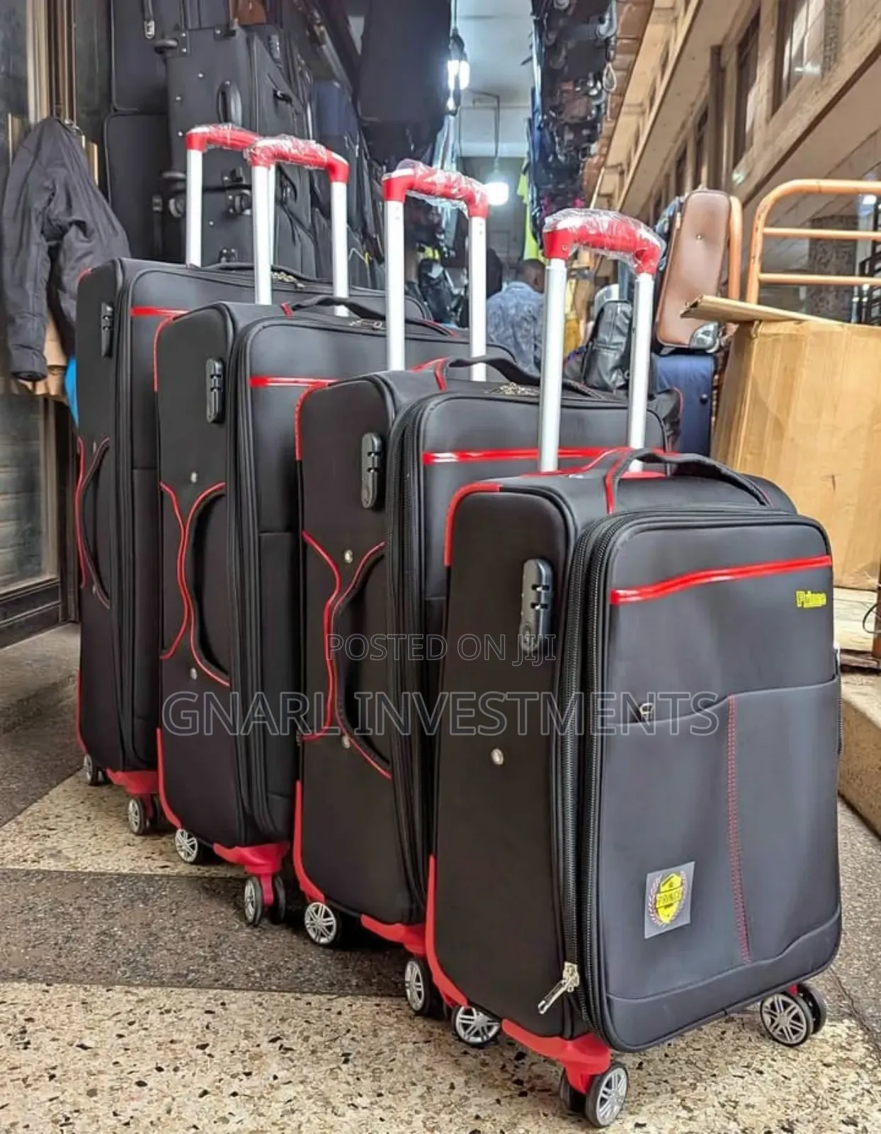 3pc 4pc Set Fabric Luggage Travel Suitcases