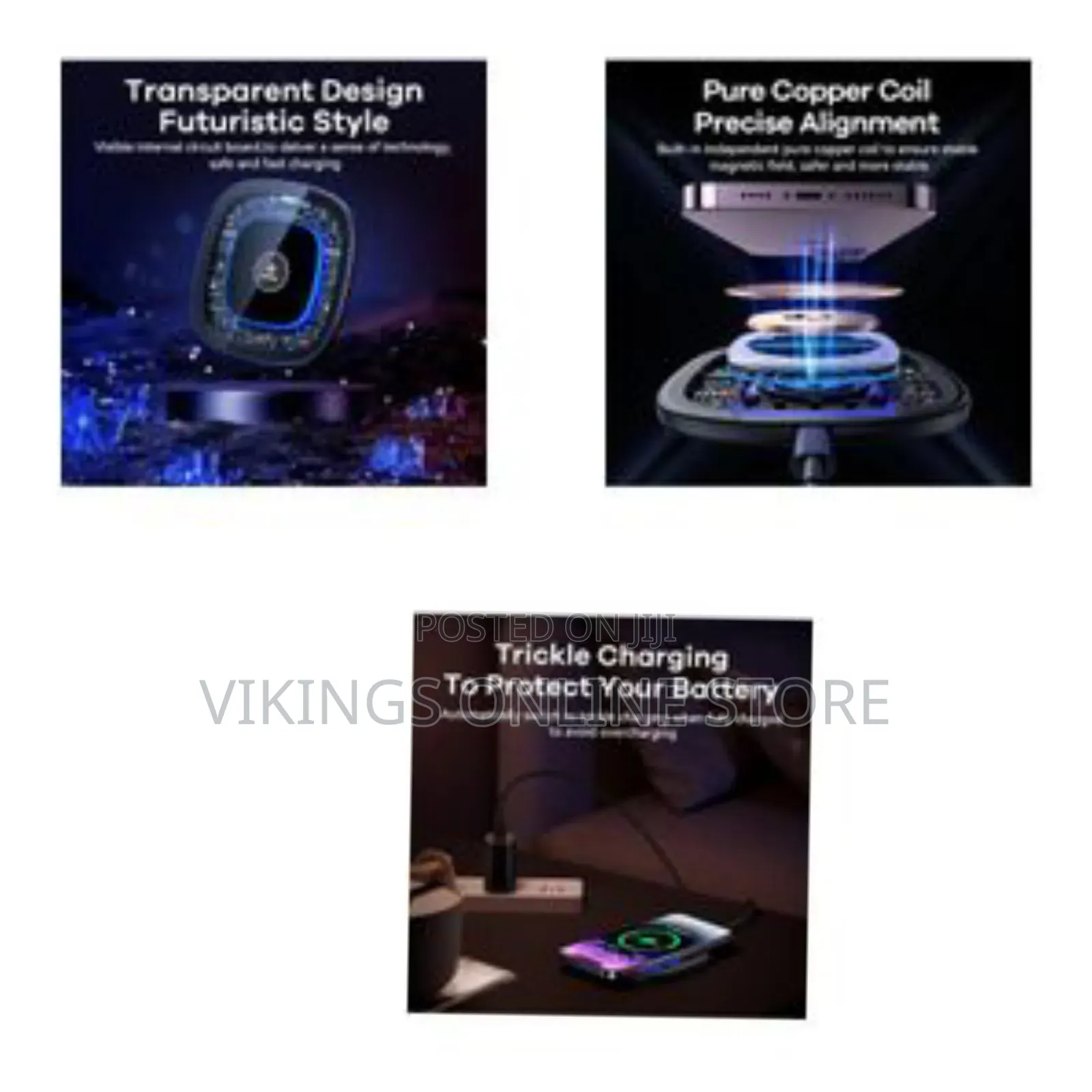 Lenyes Walking Series 15w Transparent Wireless Charger Stand Pw305