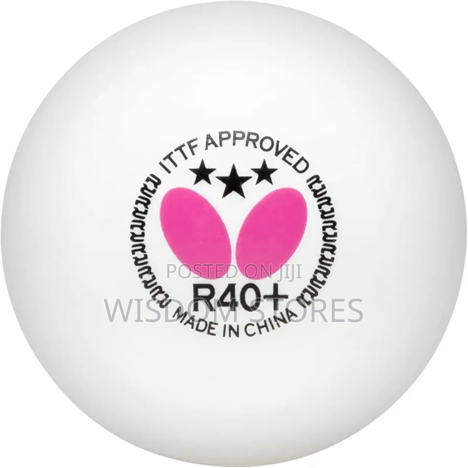 Butterfly R40+ Table Tennis Balls - 40mm White Ping Pong Ball