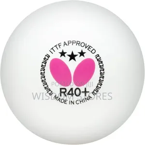Butterfly R40+ Table Tennis Balls - 40mm White Ping Pong Ball
