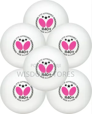 Butterfly R40+ Table Tennis Balls - 40mm White Ping Pong Ball