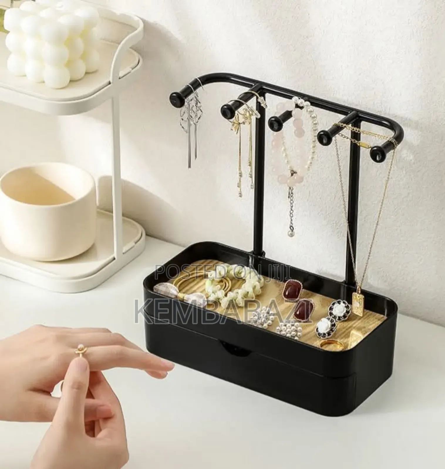 Jewelry Organizer Stand With a Drawer