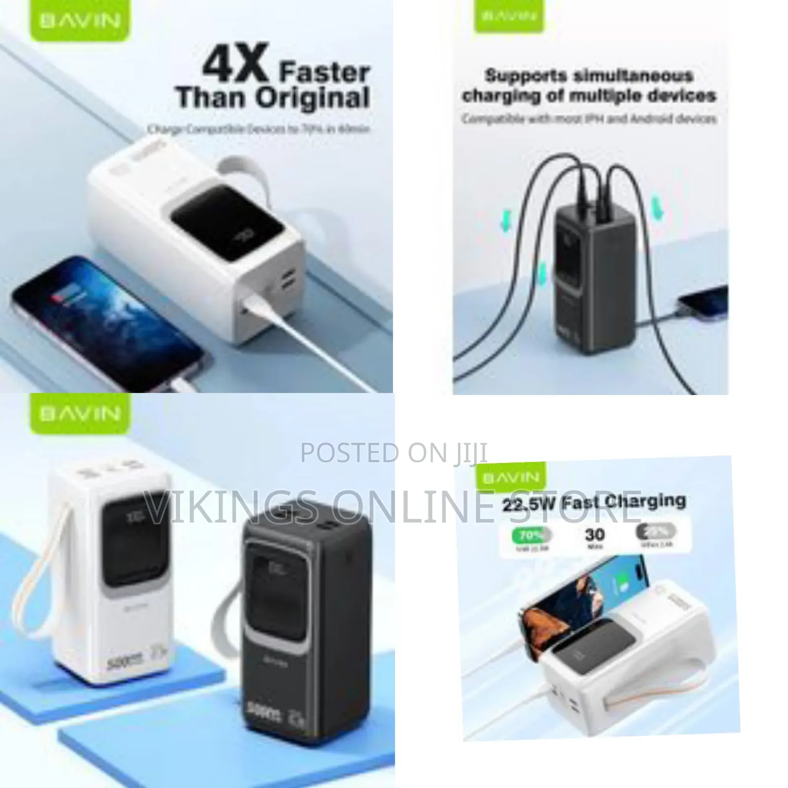 Bavin Pc10325 Power Bank 50000 Mah Large Battery Capacity 22.5w Pd