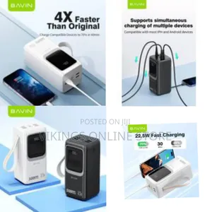 Bavin Pc10325 Power Bank 50000 Mah Large Battery Capacity 22.5w Pd