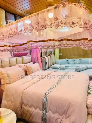 Peach 2 Stands Rail Mosquito Net