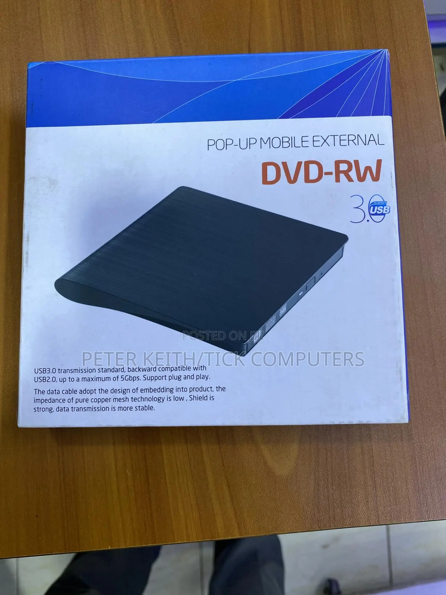 Usb 3.0 Pop-Up Mobile External DVD-Rw Portable Drive,Slim External DVD