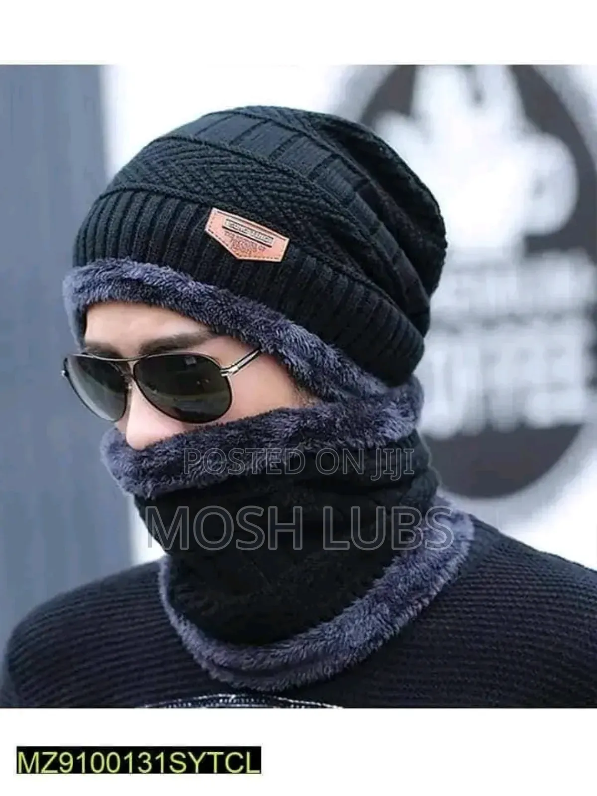 Wool Beanie Cap and Neck Warmer