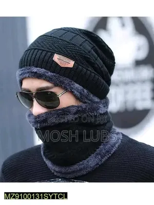 Wool Beanie Cap and Neck Warmer