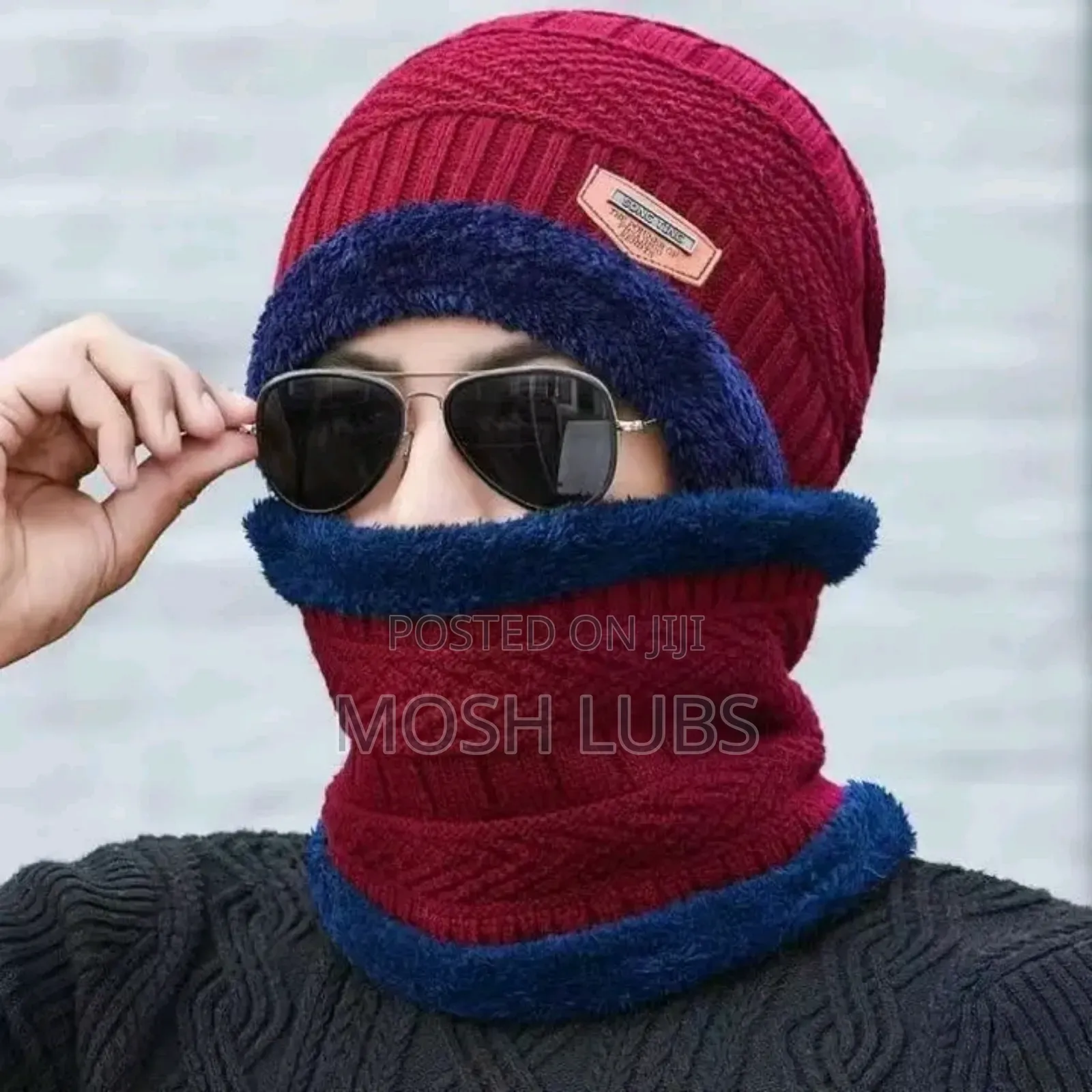 Wool Beanie Cap and Neck Warmer