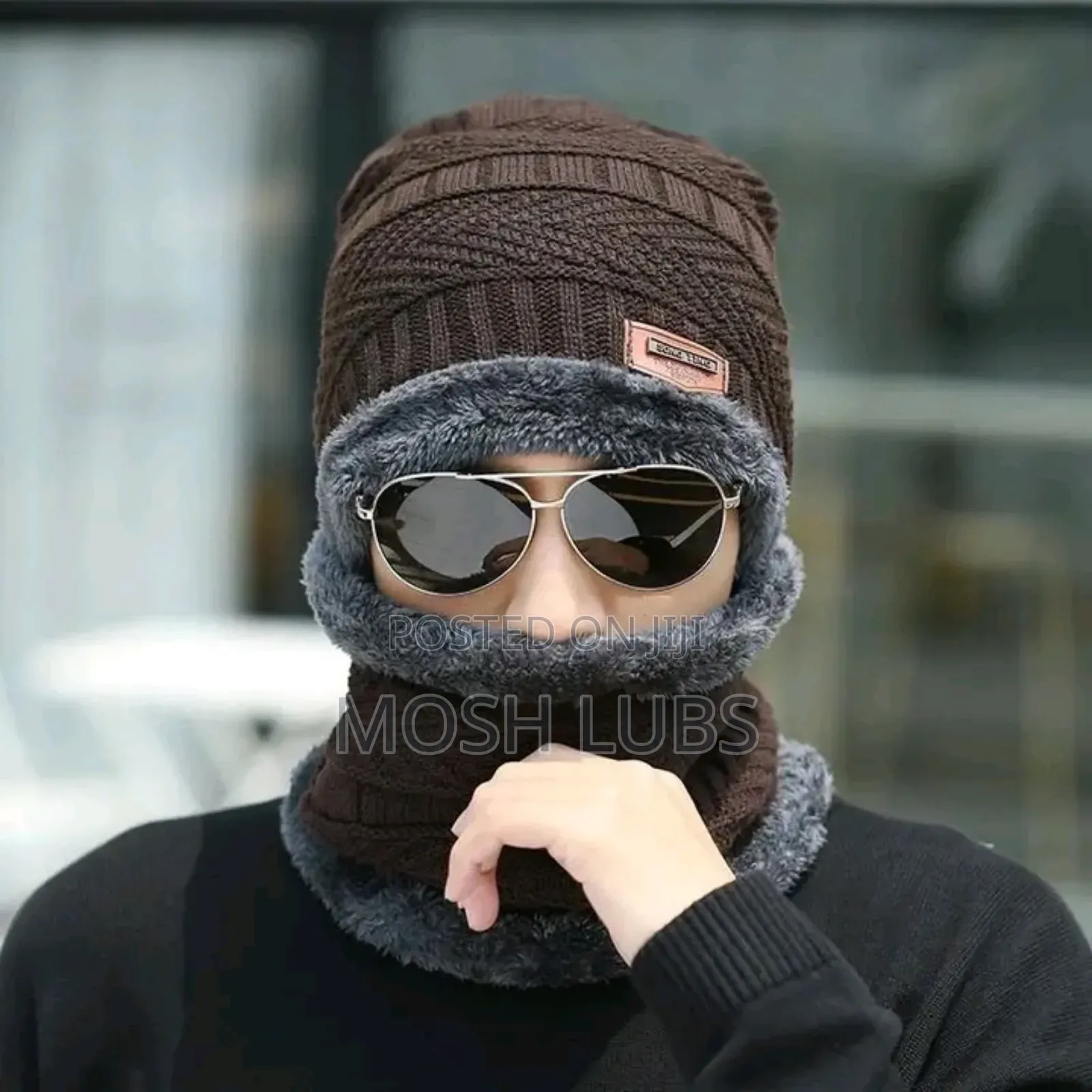 Wool Beanie Cap and Neck Warmer