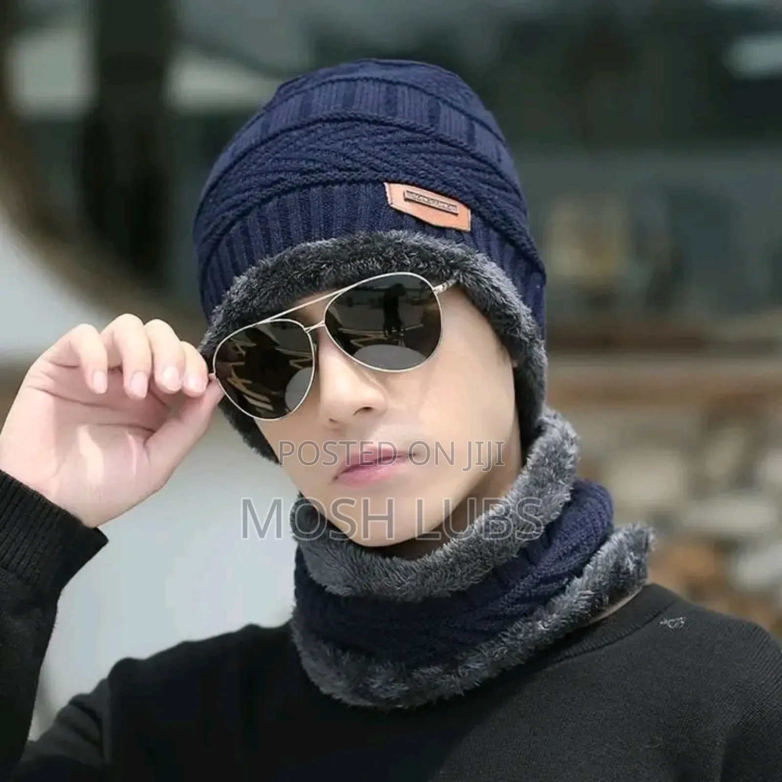 Wool Beanie Cap and Neck Warmer