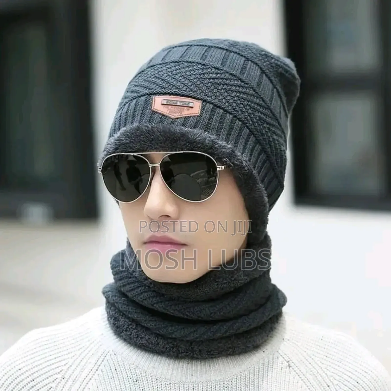 Wool Beanie Cap and Neck Warmer