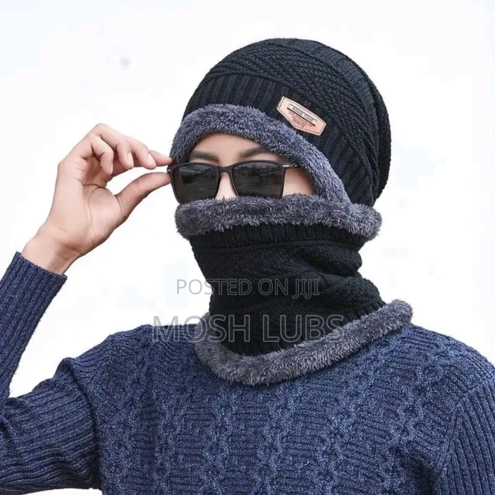 Wool Beanie Cap and Neck Warmer