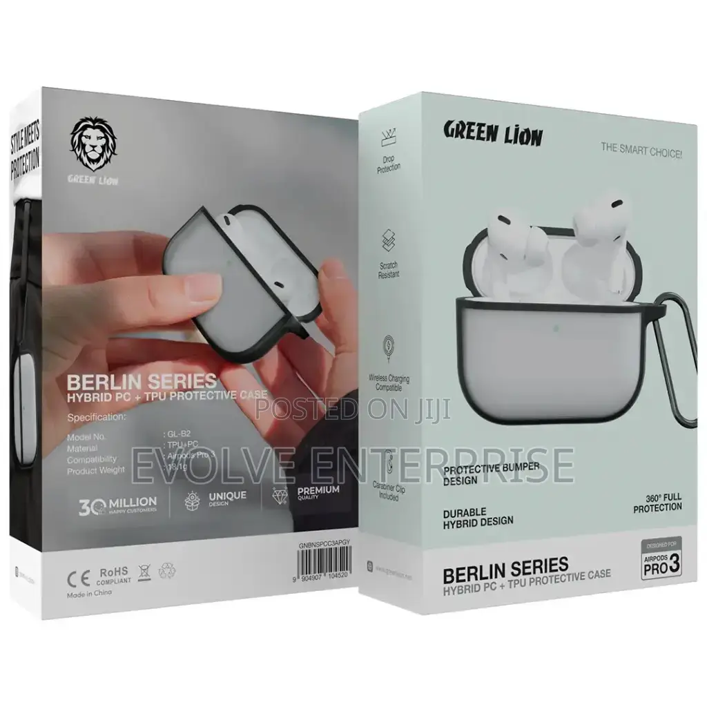 Green Lion Berlin Series Hybrid Pc Case / Cover for Airpods Pro 3