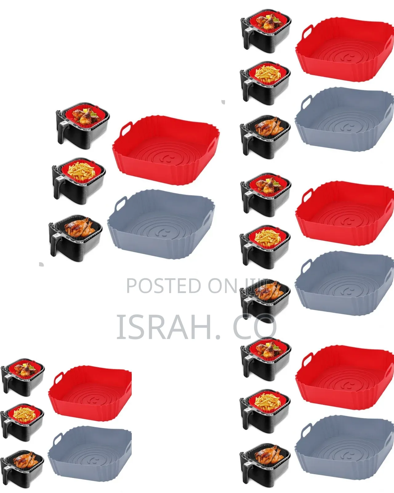 Square Shape Silicone Air Fryer Lines 2 PCS