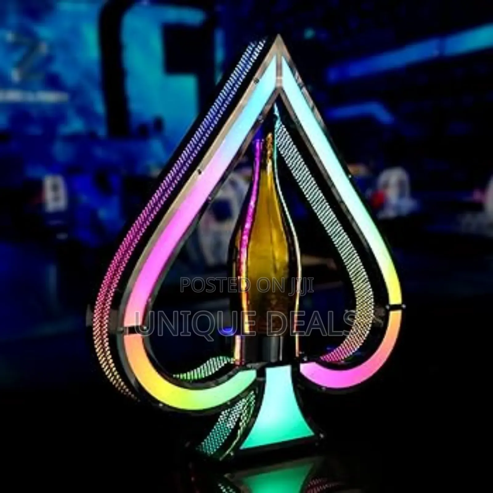 Spade Champagne Bottle Presenter,Luminous Wine Bottle Display