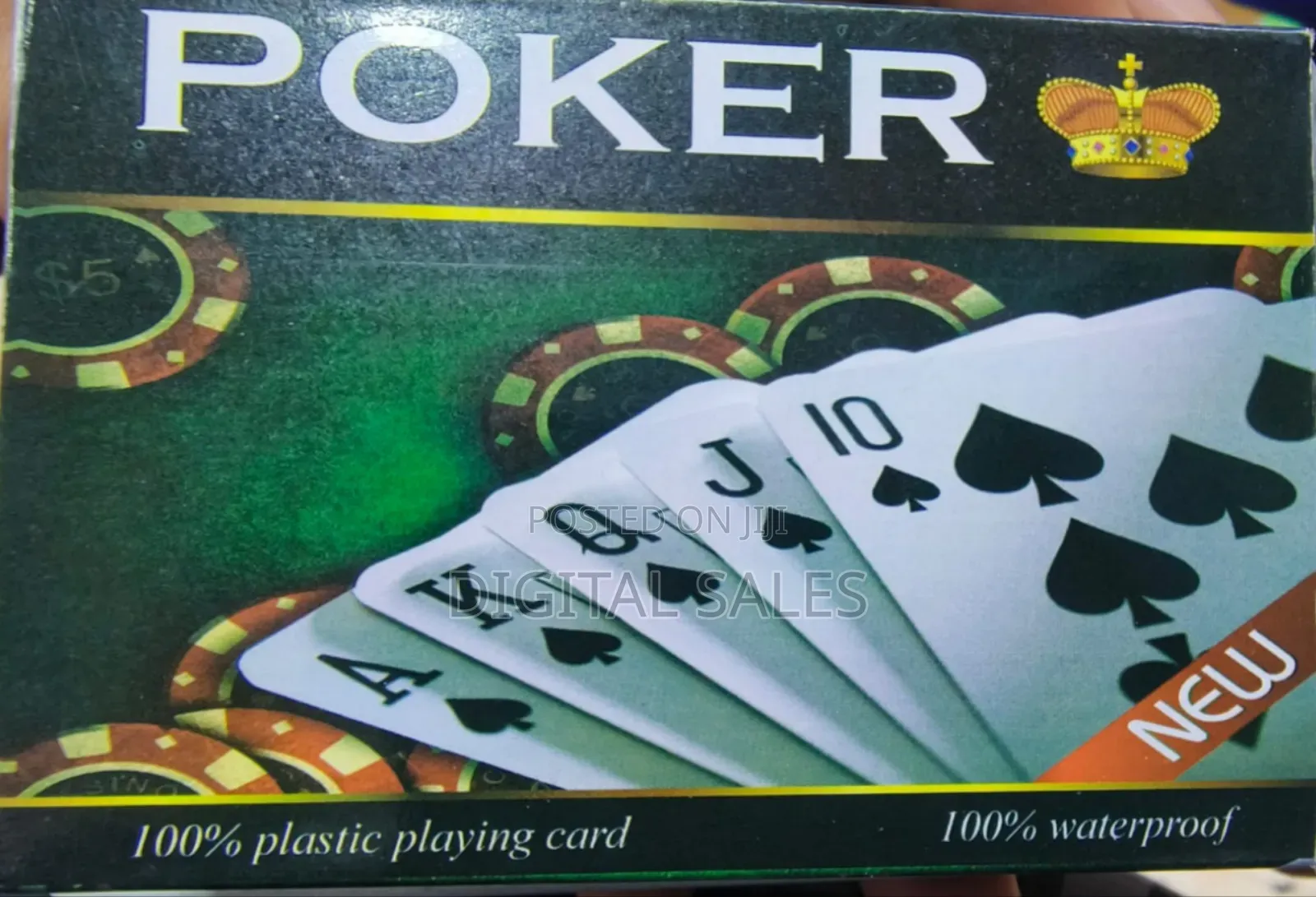 Deck of Generic 100% Plastic Poker Playing Cards.