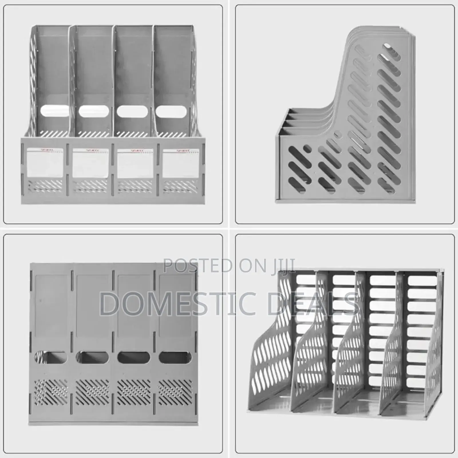 4 Vertical Slots Desk Document Folder Holder Book Rack